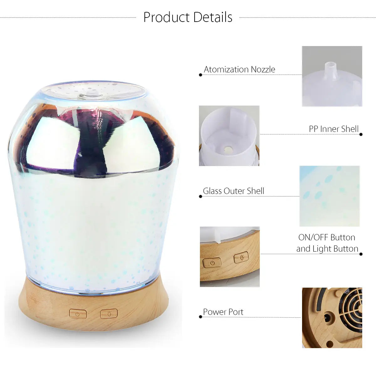 3d Led Ultrasonic Diffuser Humidifier Aromatherapy Essential