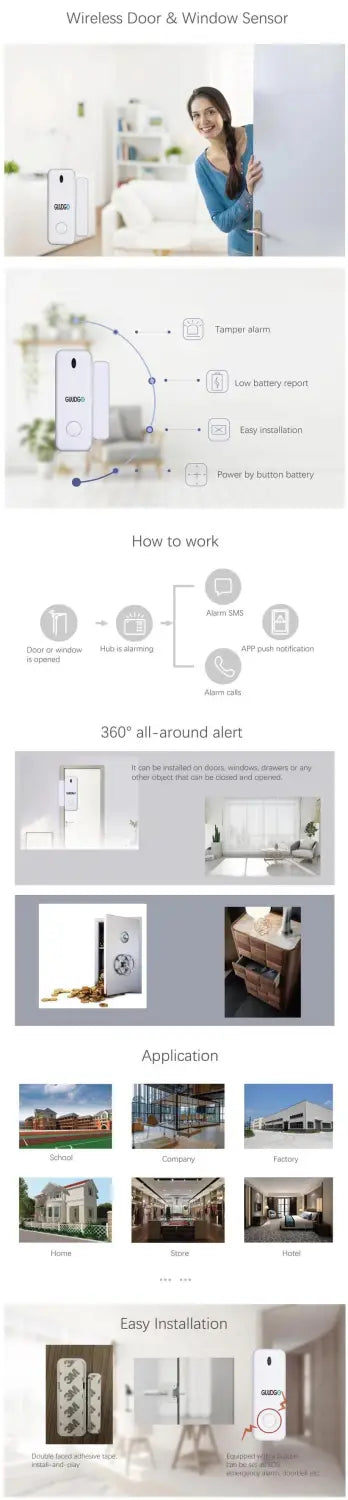 Guudgo Tuya App Smart Wifi Gsm Home Security Alarm System