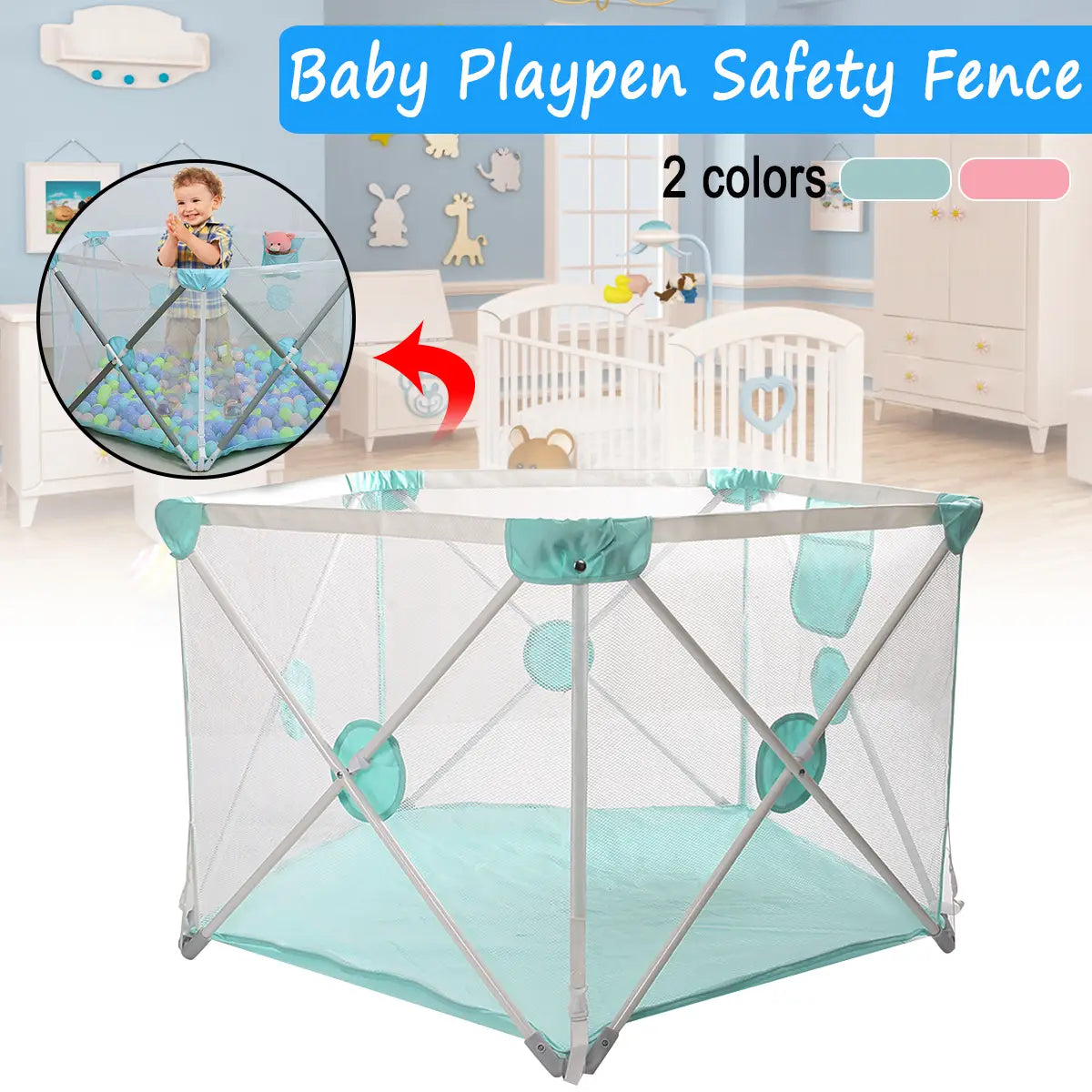 110*72*73 Cm Children Playpen Safety Fence Baby Playpen