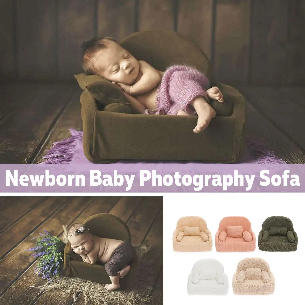 4 In1 Newborn Baby Boy Girl Photography Sofa Chair Soft