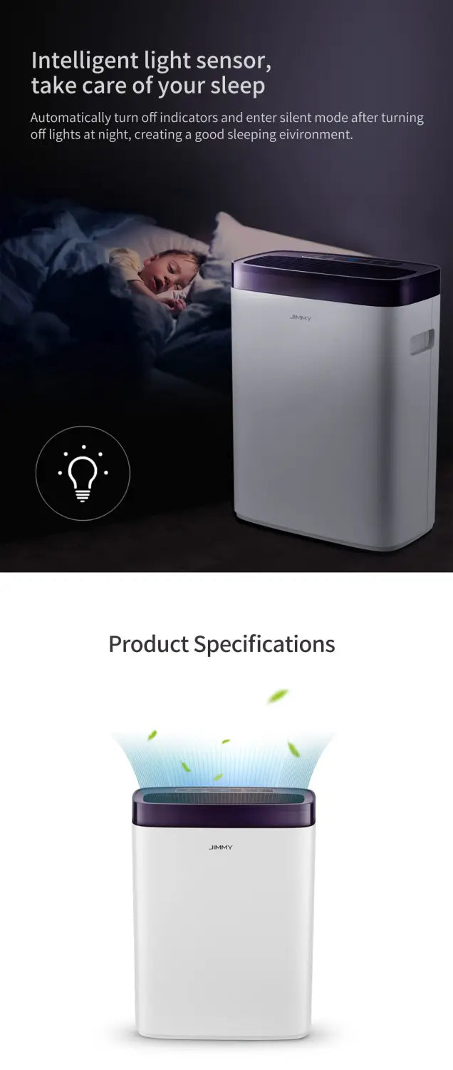 Jimmy Ap36 Air Purifier 300m/h Particle Cadr 40m/h