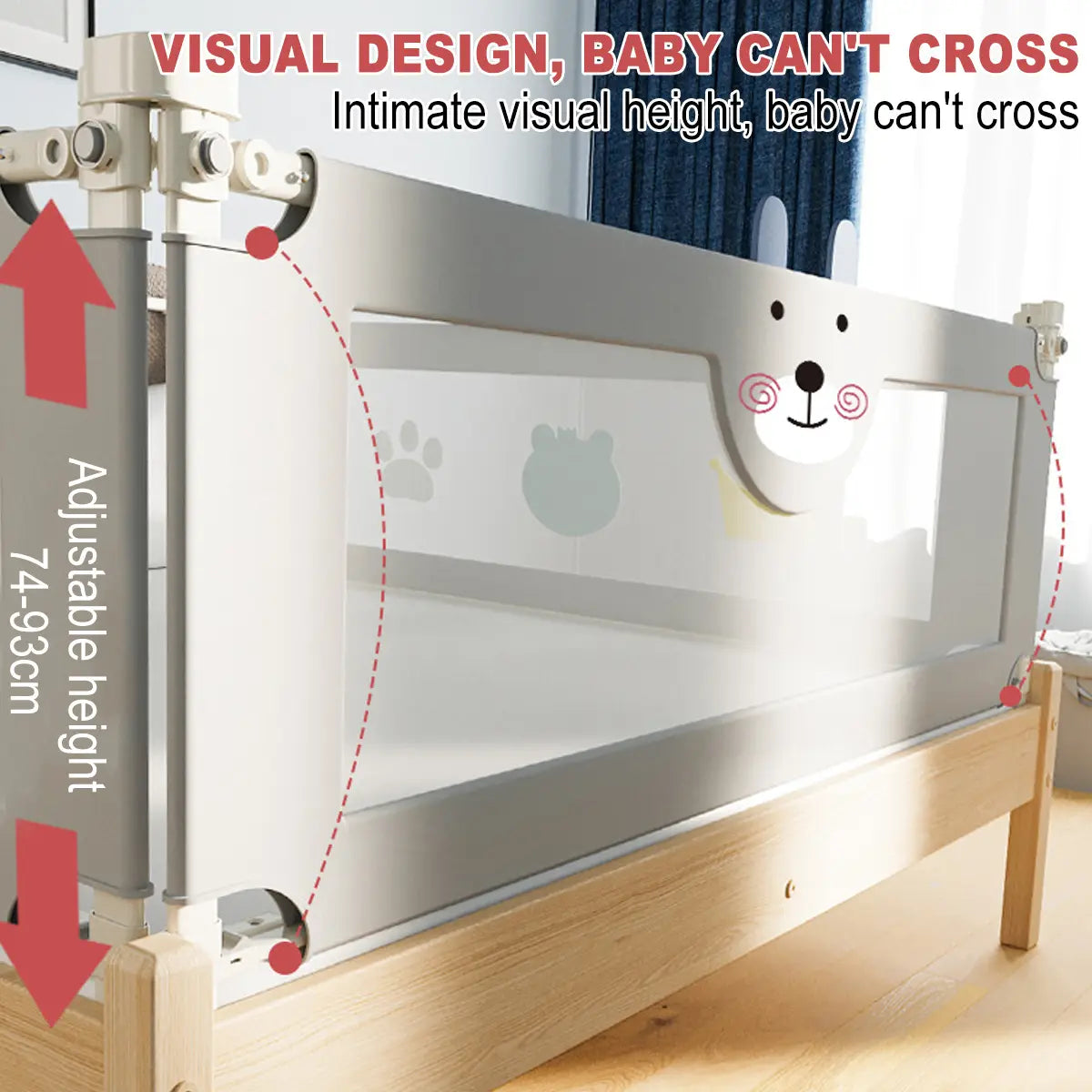 100cm Height Bed Rail/bedrail Kids Safety Cot Guard Protecte