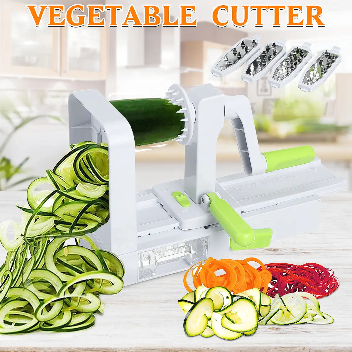 Multifunctional Vegetable Cutter 4 Blades Vegetable Slicer