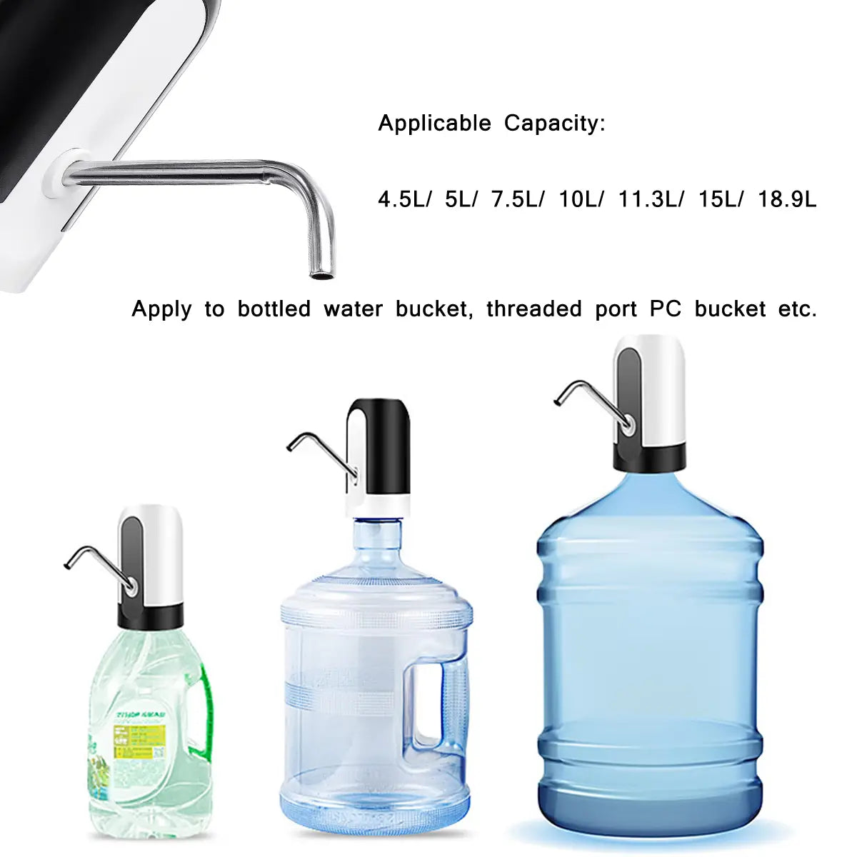 Electric Automatic Water Pump Dispenser Gallon Drinking