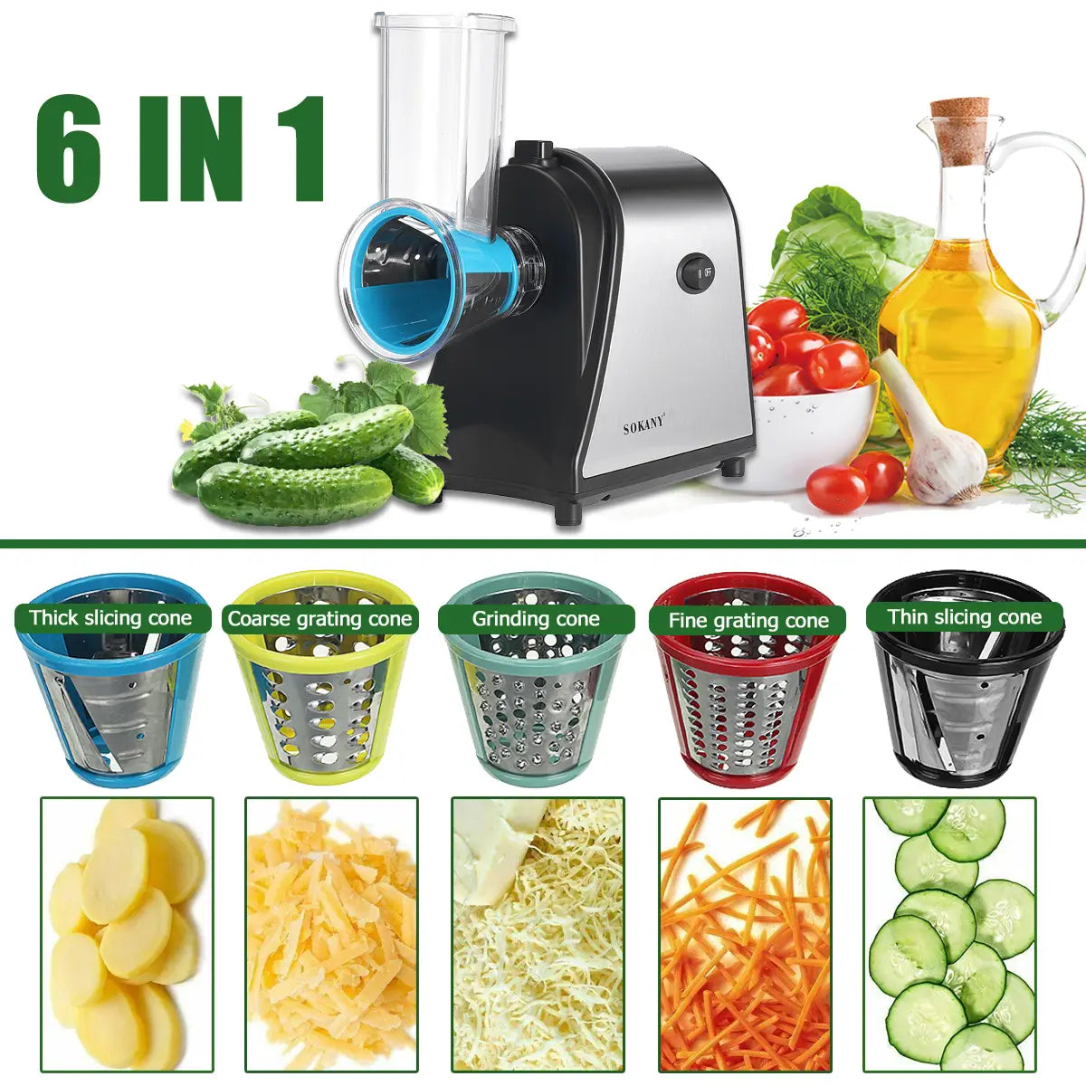 Electric Salad Maker Fruit Slicer Cutter