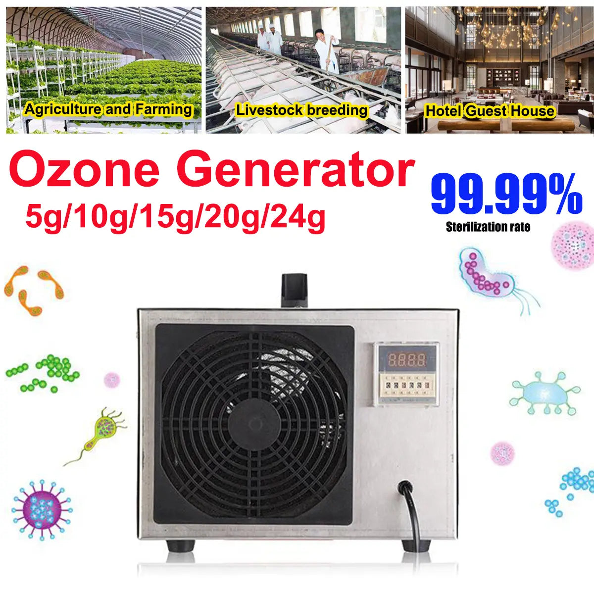 5g/10g/15g/20g/24g Ozone Generator Sterilization Machine