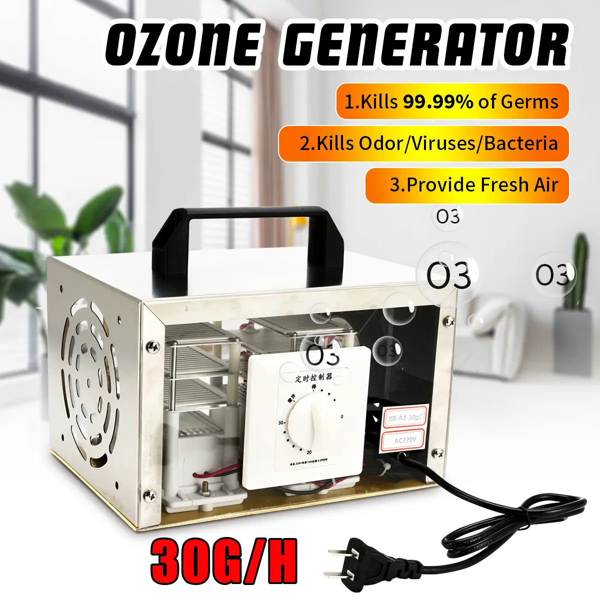 30g/h 50g/h 220v Air Ozone Generator Purifier Sterilizer