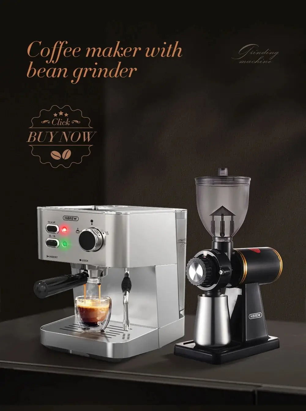 Espresso Maker Coffee Machine Inox Case