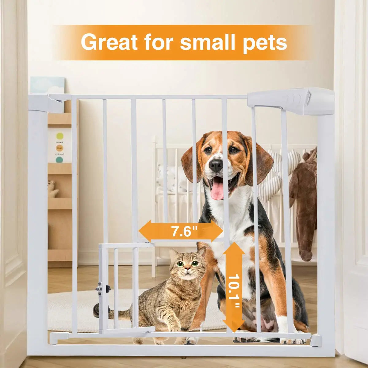 Comomy Extra Wide Pet Gate For Dog Cat Animal, Baby Fence