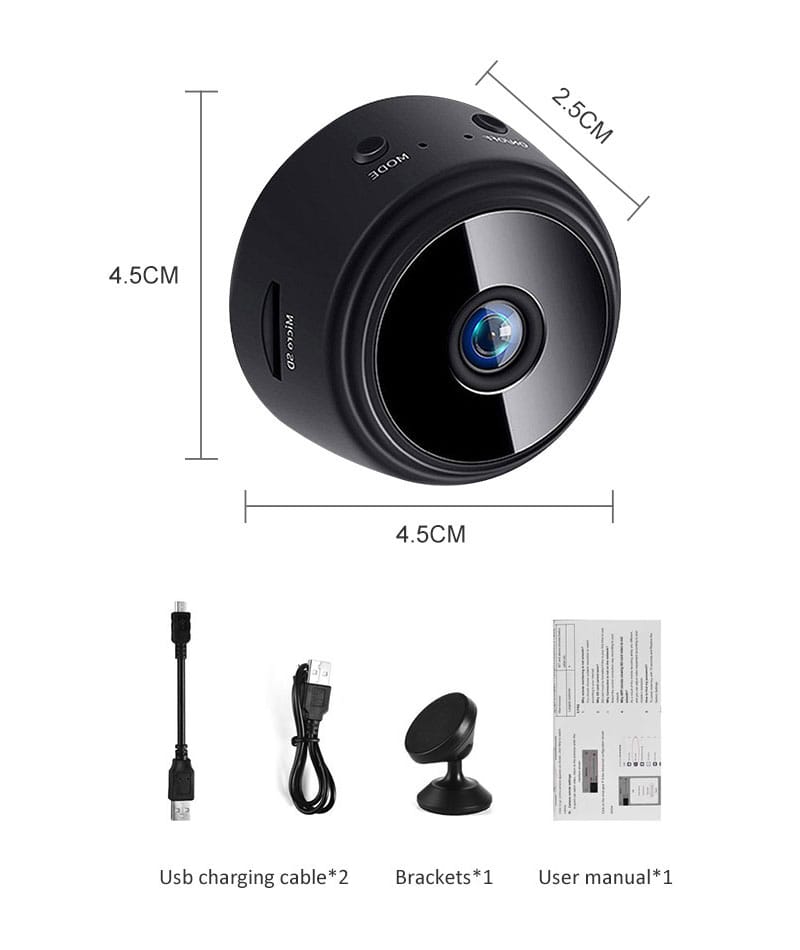 Guudgo A9 1080p Hd Mini Wifi Ap Usb Ip Camera Wide Angle