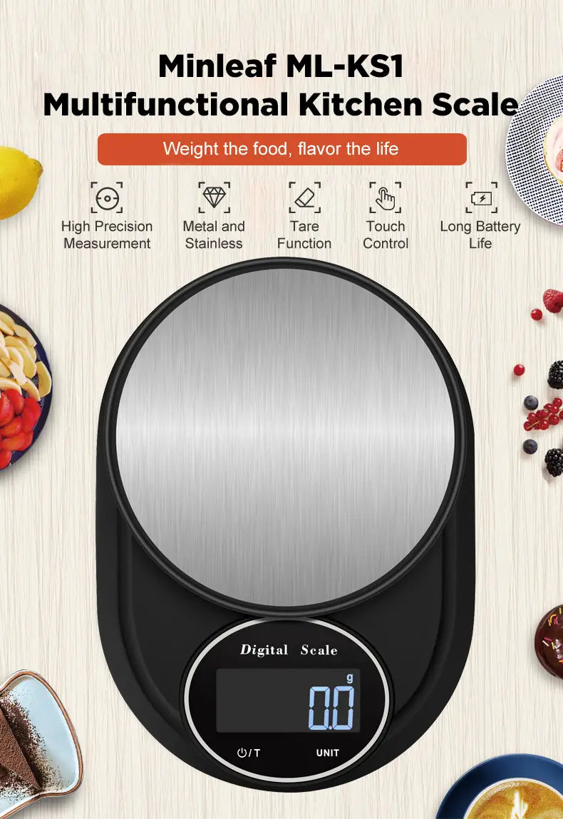 Mini Kitchen Scale 5kg/0.1g Electronic Measuring