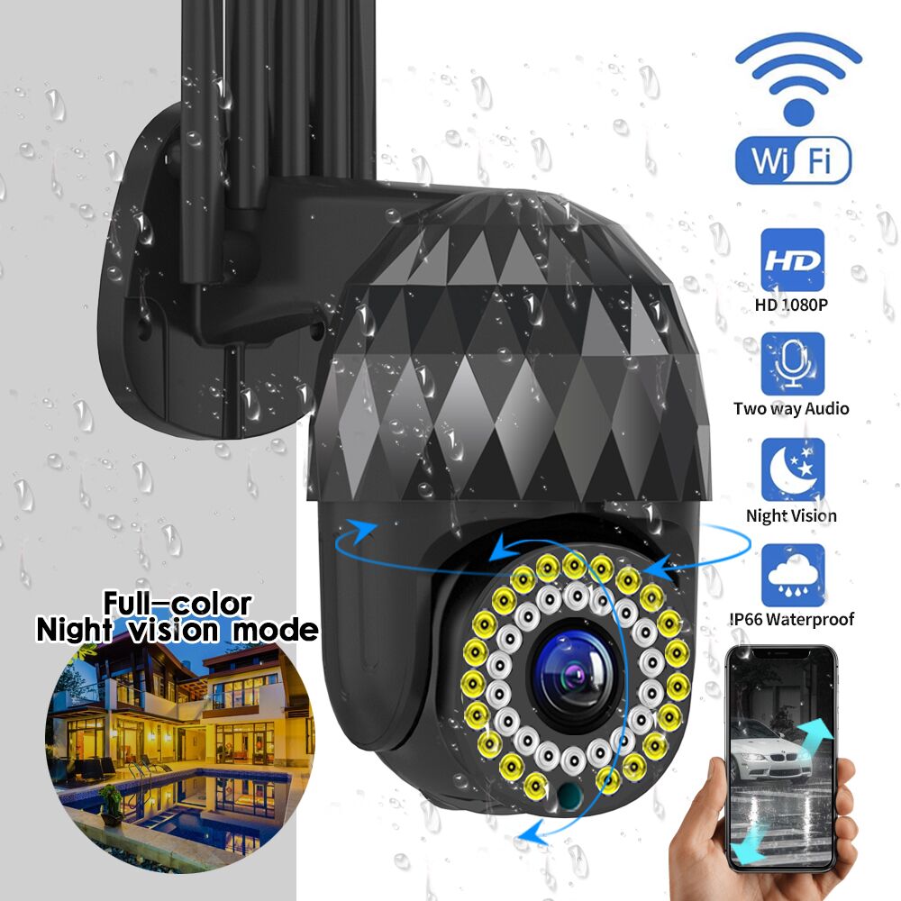 Guudgo 1080p 39 Led 5 Xzoom Outdoor Ptz Ip Black Camera Two