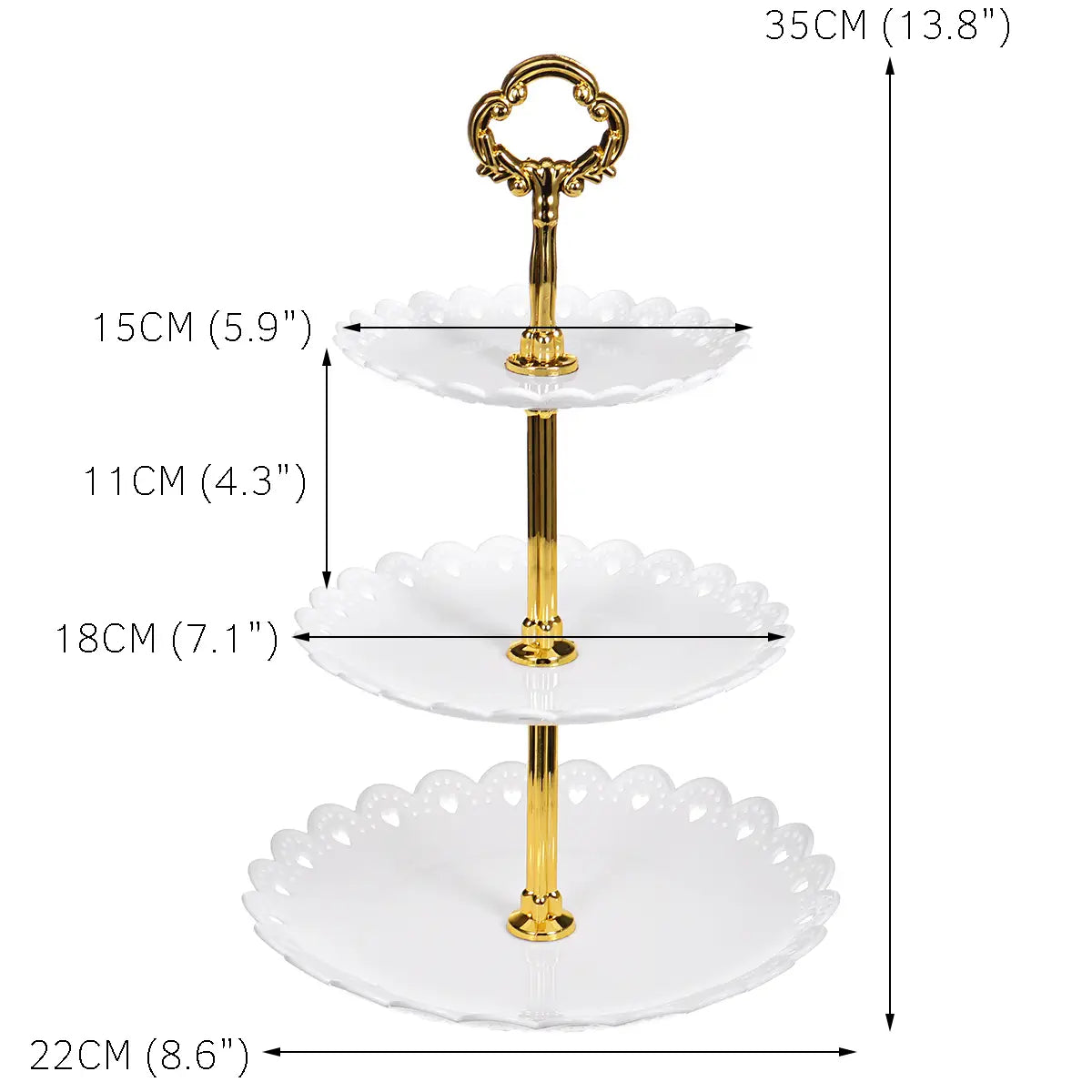 Tier Cupcake Stand - Dessert Plate Display For Weddings