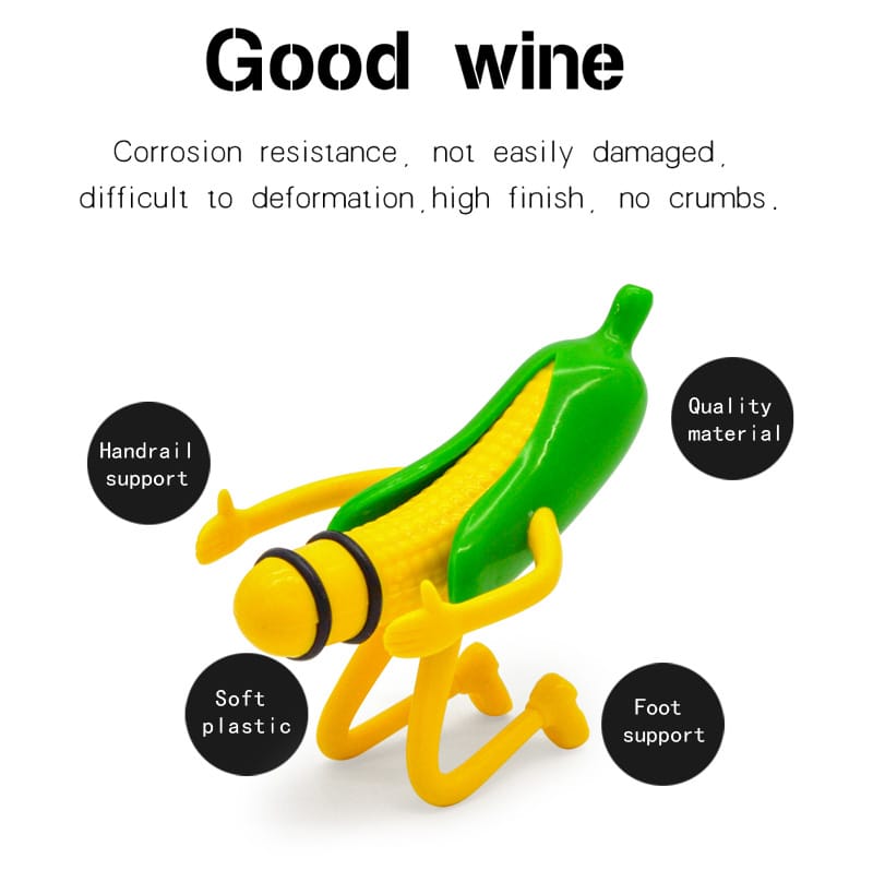 Funny Corn Wine Stoppers, Novelty Plug