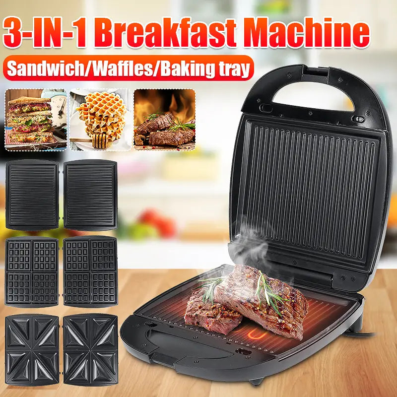 Breakfast Machine - Waffle Steak Sandwich Maker