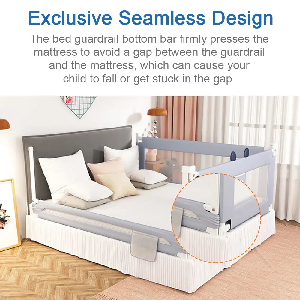 1.5m/1.8m/2.0m Adjustable Folding Kids Safety Bed