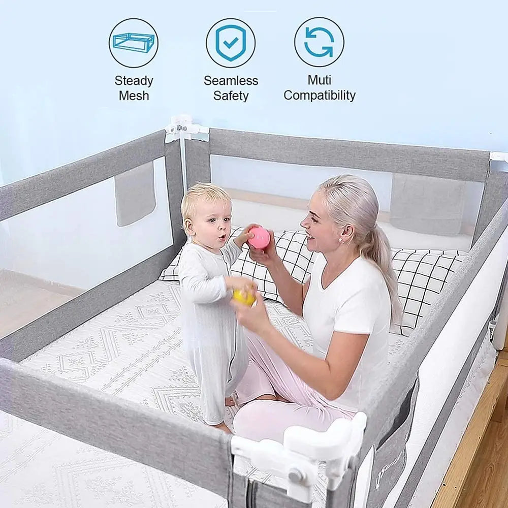 1.5/1.8/2m Bed Rail Baby Guard Toddler Safety Guardrail Kids