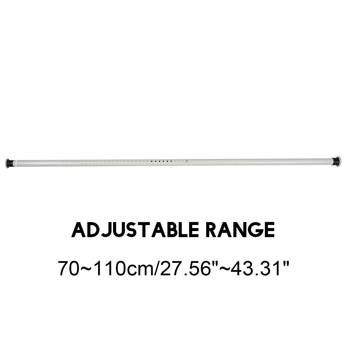 70-410CM Extendable Shower Curtain Pole Rail Telescopic Clothes Curtain Rod Pole