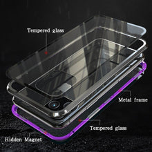 Load image into Gallery viewer, iPhone 11 Series Electronic Auto-Fit (Front+ Back) Glass Magnetic Case
