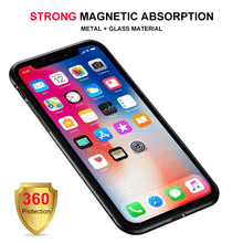 Load image into Gallery viewer, iPhone XS Max Electronic Auto-Fit Magnetic Transparent Glass Case
