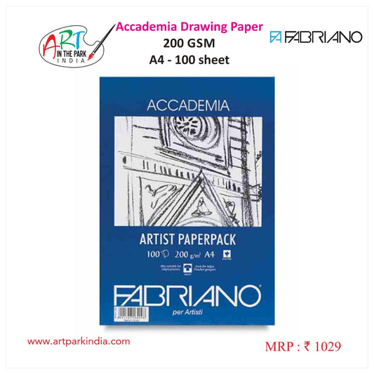 Fabriano : Accademia Drawing Paper : 200gsm : A4 : 100 Sheets