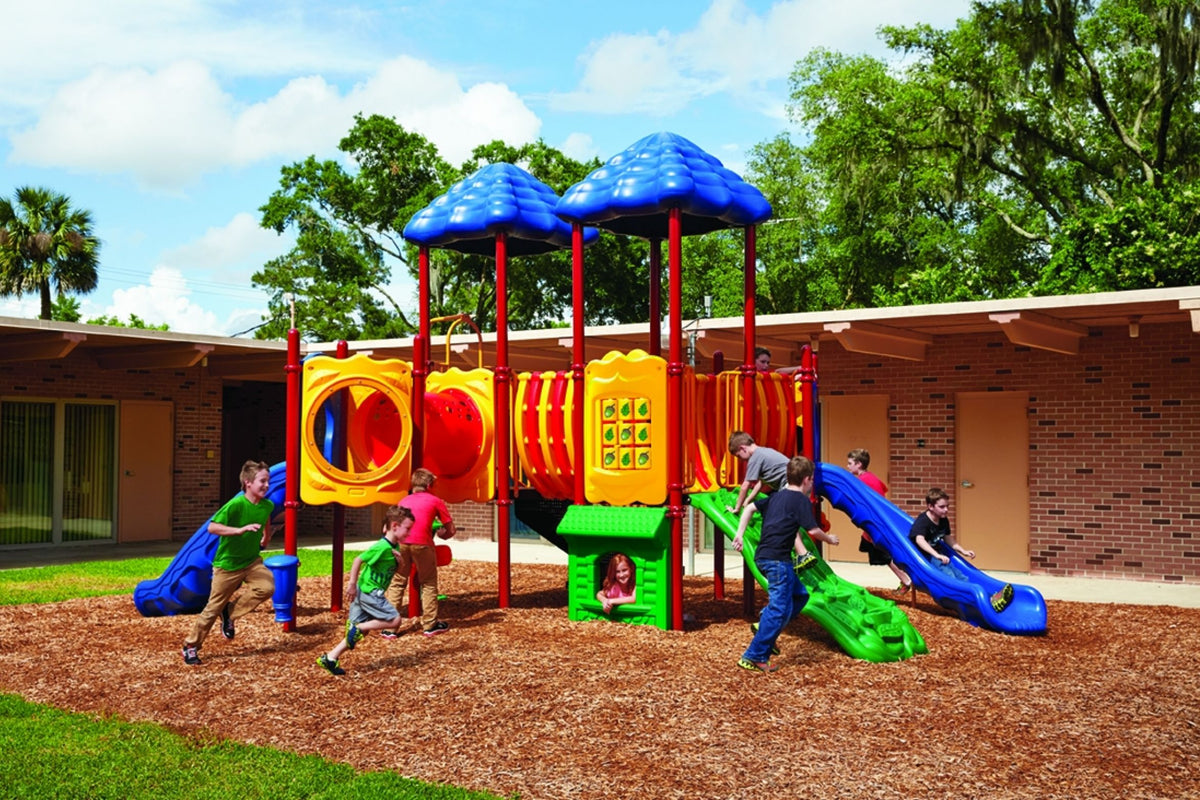 Colorful daycare playground equipment