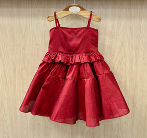 Deep red girls Dress - labavettainc