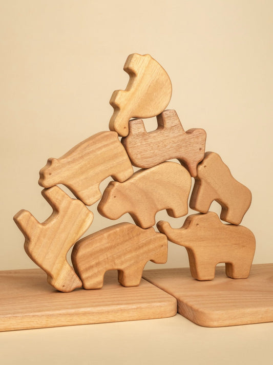 Dinosaures Jouets Puzzle en Bois à Bouton, Goorder Montessori