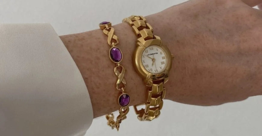 vintage watch and bracelet