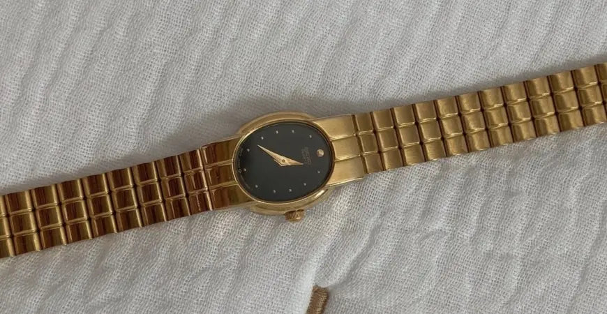 golden vintage watch