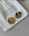 Cross design clip on earrings - Cecilia Vintage