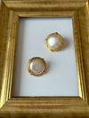 Vintage light pink pearl earrings - Cecilia Vintage