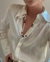 Vintage white beads necklace - Cecilia Vintage Jewellery