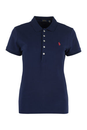 Polo in piquet di cotone stretch-0