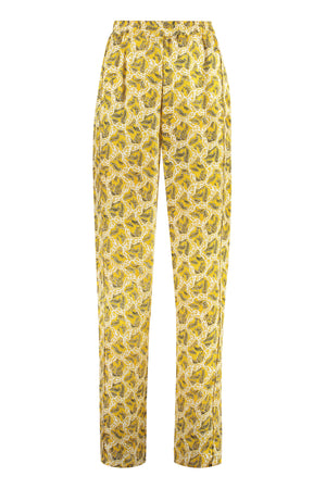 Piera Printed high-rise trousers-0