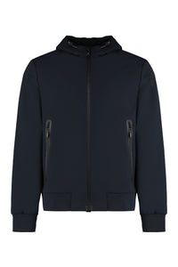 Summer technical fabric hooded jacket