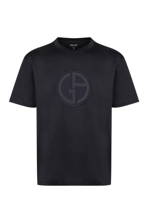 T-shirt in cotone con logo-0