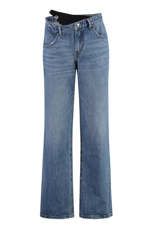 Jeans straight leg a 5 tasche-0