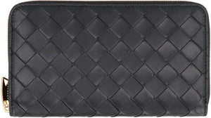 Leather zip-around wallet-1