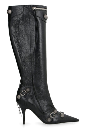 Cagole leather pointy-toe boots-1