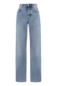 5-pocket straight-leg jeans