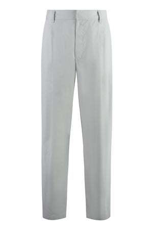 Cotton-silk trousers-0