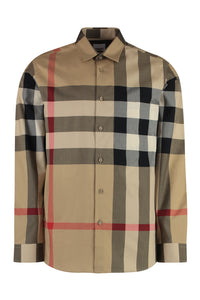 Check print cotton shirt