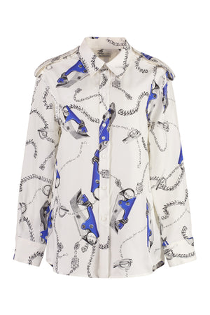 Printed silk shirt-0