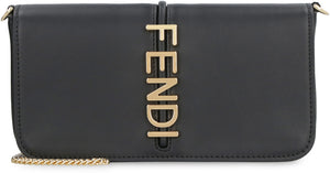 Fendigraphy leather wallet on chain-1