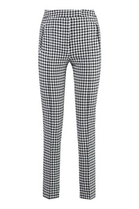 Checked cotton trousers