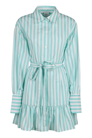 Striped cotton shirtdress-0