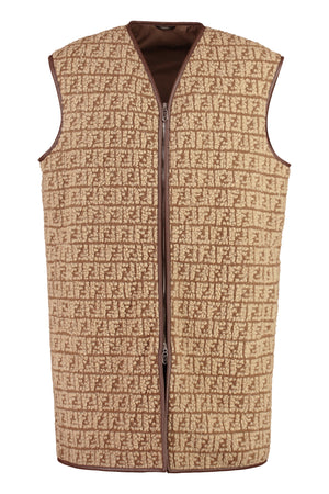 Knitted wool vest-0