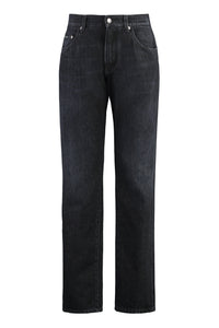 5-pocket straight-leg jeans