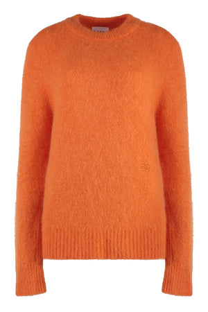 Wool-blend crew-neck sweater-0